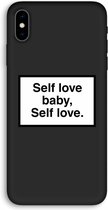 Case Company® - iPhone XS Max hoesje - Self love - 100% Biologisch Afbreekbaar - Duurzaam - Biodegradable Soft Case - Milieuvriendelijke Print op Achterkant - Zwarte Zijkanten - Bescherming O