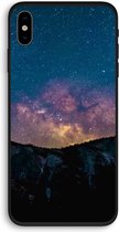 Case Company® - iPhone XS hoesje - Travel to space - 100% Biologisch Afbreekbaar - Duurzaam - Biodegradable Soft Case - Milieuvriendelijke Print op Achterkant - Zwarte Zijkanten - Bescherming