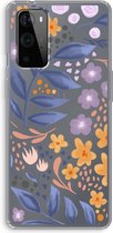 Case Company® - OnePlus 9 Pro hoesje - Flowers with blue leaves - Soft Case / Cover - Bescherming aan alle Kanten - Zijkanten Transparant - Bescherming Over de Schermrand - Back Cover