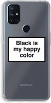 CaseCompany® - OnePlus Nord N10 5G hoesje - Black is my happy color - Soft Case / Cover - Bescherming aan alle Kanten - Zijkanten Transparant - Bescherming Over de Schermrand - Back Cover