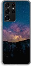 Case Company® - Galaxy S21 Ultra hoesje - Travel to space - Soft Case / Cover - Bescherming aan alle Kanten - Zijkanten Transparant - Bescherming Over de Schermrand - Back Cover