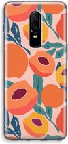 Case Company® - OnePlus 6 hoesje - Perzik - Soft Case / Cover - Bescherming aan alle Kanten - Zijkanten Transparant - Bescherming Over de Schermrand - Back Cover