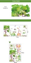 Muursticker Aquarel Dinosaurus - Kinderkamer - Jongenskamer - meisjeskamer - Muurdecoratie - Wandsticker - Sticker Voor Kinderen 60×90CM