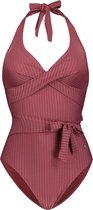 Beachlife Dark Rose overslag badpak - dames - Maat 90B
