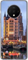 Geschikt voor OnePlus 7T hoesje - Rotterdam - Boot - Water - Siliconen Telefoonhoesje