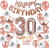Joya Party® 30 Jaar Verjaardag Versiering | Roségoud | Versiering Verjaardag | Feestversiering | Feestpakketten | Feestversiering Pakketten