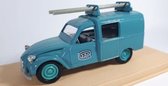 Citroën 2CV Ladderauto (Blauw) (9cm) 1:43 Eligor (Modelauto - Schaalmodel - Miniatuurauto)