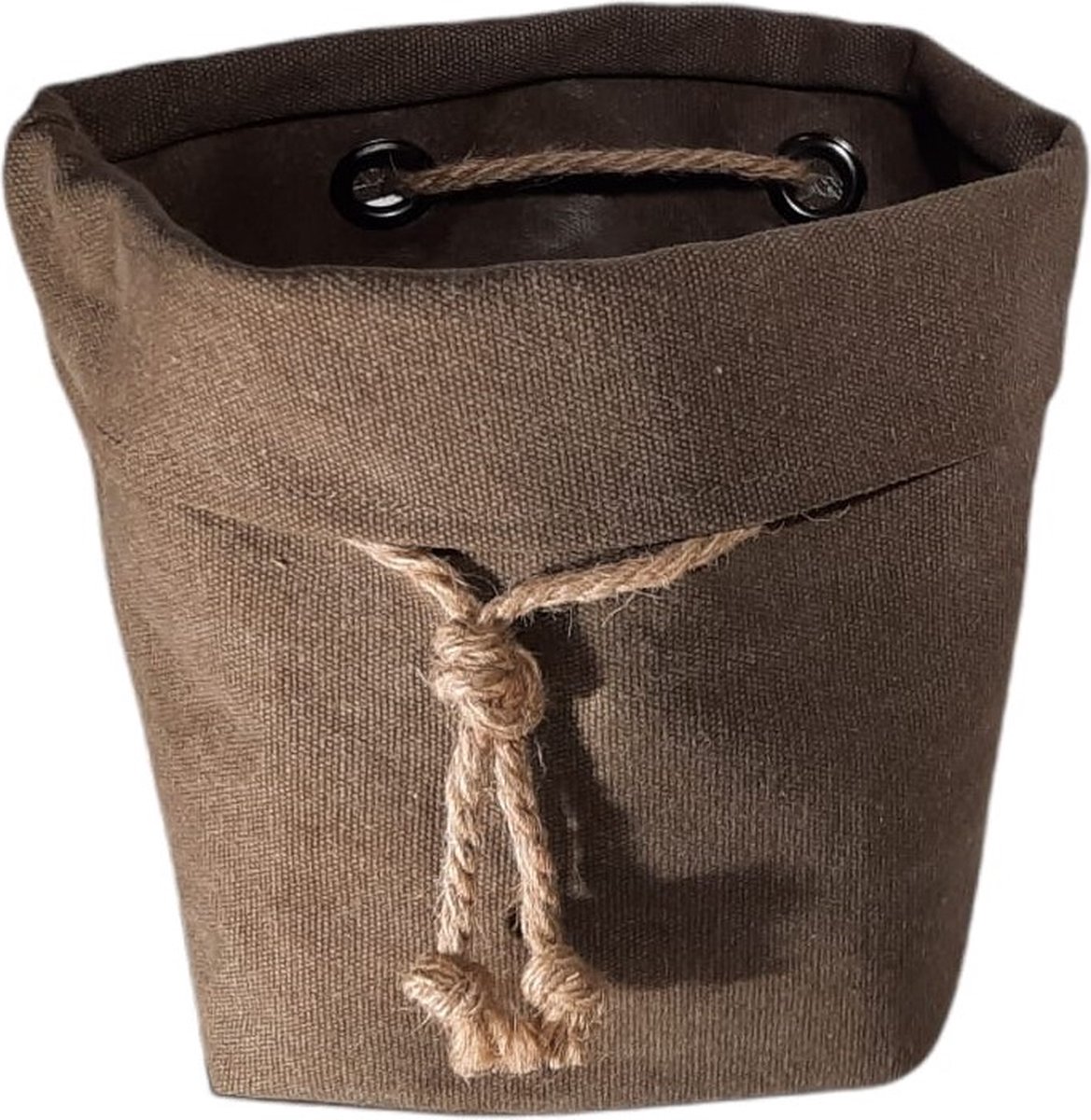 Plantentas Planten pot Plantenzak Stof- Textiel Army – 18cm 18cm hoog Groen