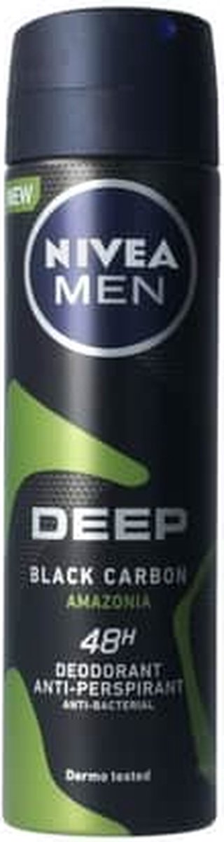 Nivea Deospray Men - Deep Black Carbon Amazonia - 150ml - NIVEA
