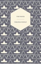 Couverture de livre avec un motif géométrique de triangles et de bateaux en blanc cassé et gris. Titre : The Waves, auteur : Virginia Woolf.
