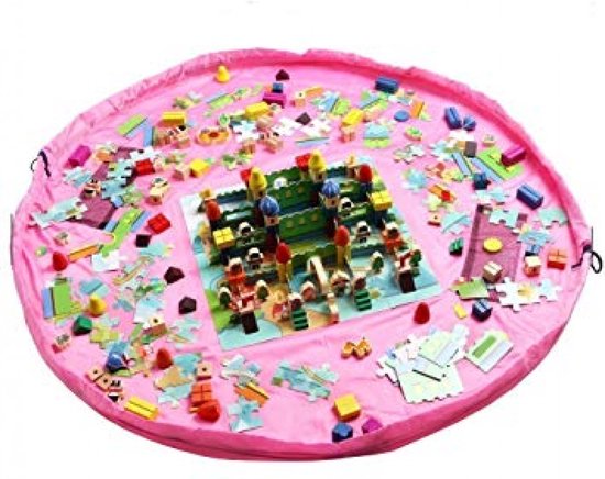 Speeldeken & Opbergtas voor Lego en Speelgoed - Roze
