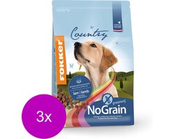 Fokker Country No Grain - Hondenvoer - 3 x 2.5 kg