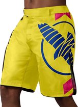 Hayabusa Icon Fight Shorts - Geel / Blauw - maat XXL