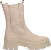 Manfield - Dames - Taupe suède chelsea boots - Maat 38