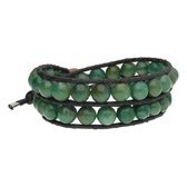 Wikkel armband classic B8 - Afrikaanse Jade