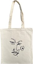 Sayyara Tote bag - Katoenen tas - Schoudertas - Handtas - Canvas - Biologisch katoen - Milieuvriendelijk - Lijntekening - Dames - Heren - Naturel