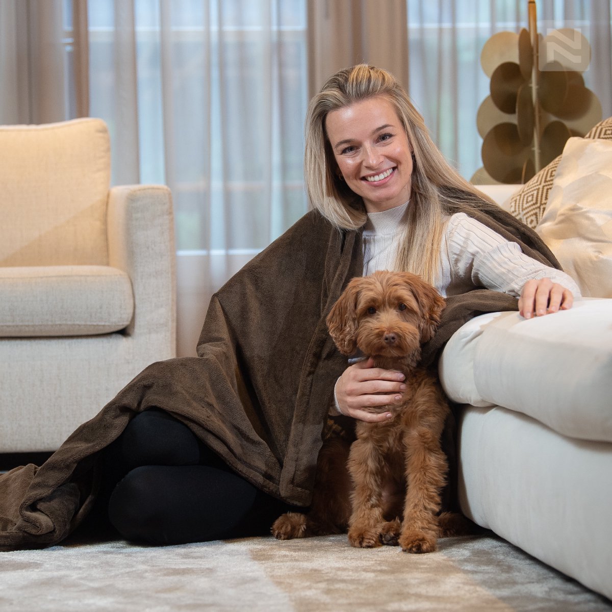 Nuvoo Elektrische Warmtedeken - Fleece - 180x160 cm- XXL - Automatische Uitschakeling - Oververhittingsbescherming - 3 Standen - 120W - 2 Persoons - Bovendeken - Bruin - Modekleur 25/26 – foto 7