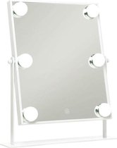 UNIQ Hollywood Make-up Spiegel met LED en dimbaar licht - dimbaar met drie lichtstanden - Vanity Spiegel - Wit