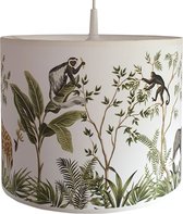 Hanglamp jungle-Kinderkamerdecoratie-giraf-Jungle-Olifant-Met pendel-Kinderkameraccessoires-formaat 24x30 diameter