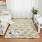 Milla Tapijten - Fluffy Vloerkleed - Tapijt - Extra Zacht - Kleur: Beige, Wit - 120x200 cm