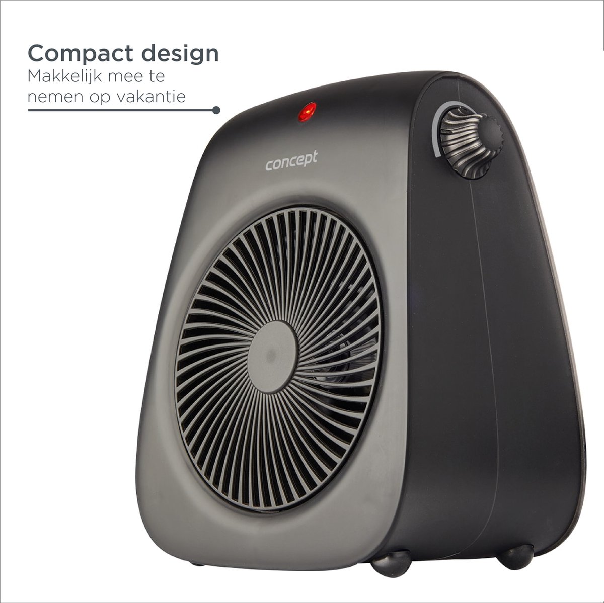 Concept VT7041 Ventilator – Met Warme Luchtstroom Functie – Ventileren en Verwarmen – Zwart — afbeelding 5