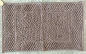 Badmat Jacquard ruitje warm grey 45x75cm