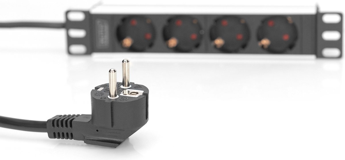 Digitus DN-95418 energiedistributie 4 AC-uitgang(en) 1U Zwart