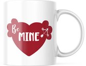 Valentijn Mok met tekst: BE MINE heart | Valentijn cadeau | Valentijn decoratie | Grappige Cadeaus | Koffiemok | Koffiebeker | Theemok | Theebeker
