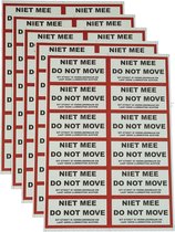 Etiketten Stickers Niet Mee Rood Kader - 60 Etiketten - Labels - 100 × 47mm - Zonder lijmresten - Geschikt voor school/kantoor/verhuizen