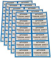 Etiketten Stickers Afvoer Blauw Kader - 60 Etiketten - Labels - 100 × 47mm - Zonder lijmresten - Geschikt voor school/kantoor/verhuizen