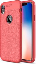 Apple iPhone X/10 Hoesje - Mobigear - Luxury Serie - TPU Backcover - Rood - Hoesje Geschikt Voor Apple iPhone X/10