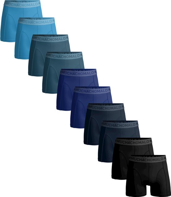 Muchachomalo - 10-pack onderbroeken  heren - Effen kleuren - Elastisch katoen - Zachte waistband