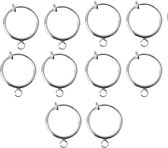 10 stuks- Fake oorbel ringetjes-Voor hangers-Sieraden maken- zilverkleurig-Charme Bijoux