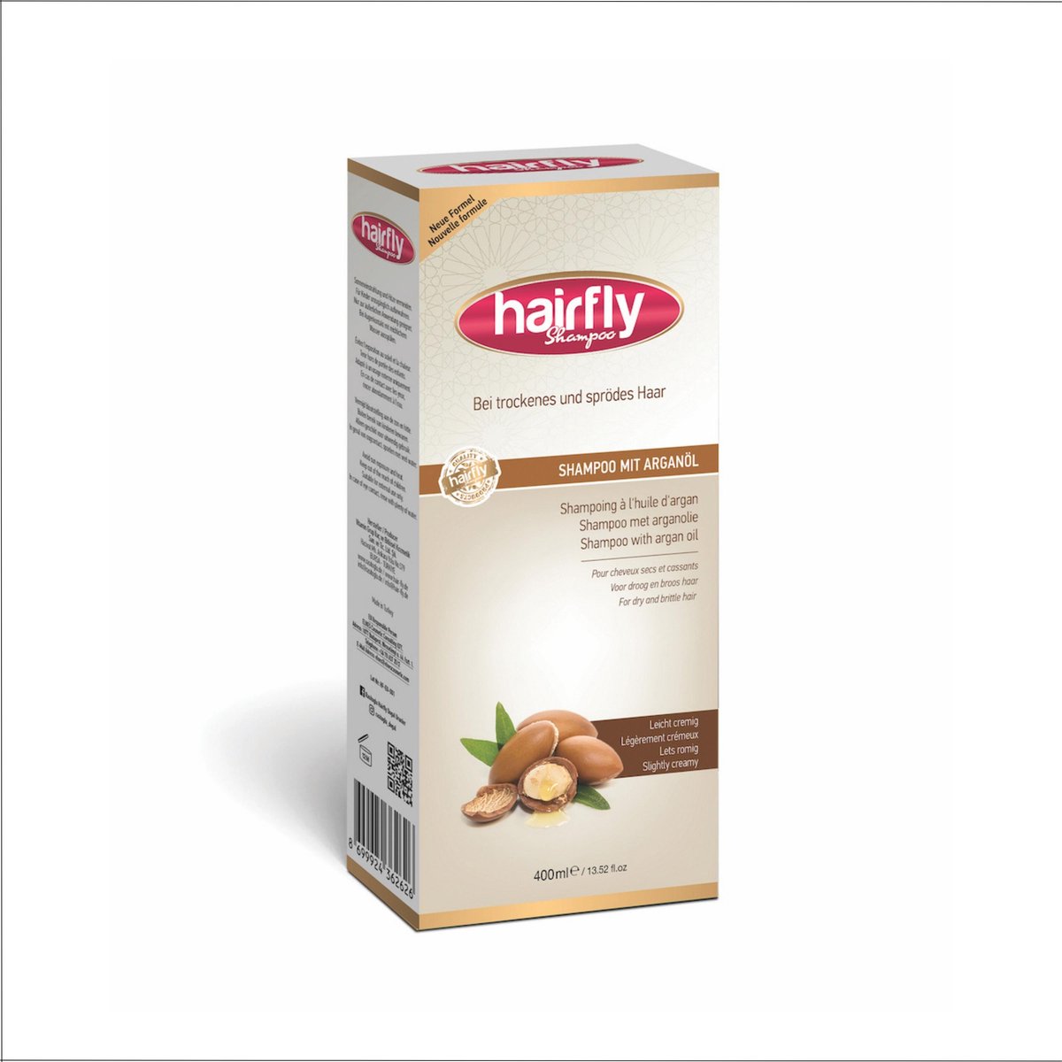 Hairfly Shampoo met natuurlijke Arganolie - Tegen zwak en droog haar 400ML