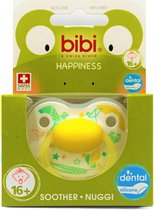 Bibi Happiness Favourites Dental Fopspeen 16 maanden plus Geel