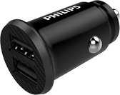 PHILIPS - Chargeur Voiture - DLP2510/03 - 2 Portes USB-A - Allume-Cigare - Chargeur iPhone