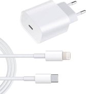 Welley iPhone USB-C Oplader + Lightning Kabel 1M - Snel lader - Geschikt voor Apple iPhone / Apple iPad