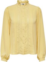 Jacqueline de Yong Blouse Jdyellis L/s Lace Shirt Wvn 15251994 Straw Dames Maat - W34