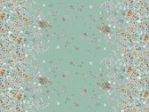 Tafelzeil Fiori Verdi -  150 x 140 - Groen tafelkleed - Beschikbaar in verschillende maten - Geleverd in een koker