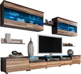 Maxima House - CAMA I TV Set - Wenge / Baltimore Hout- 5 delig - Modern Design - Inclusief LED