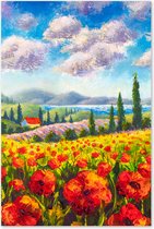 Graphic Message - Peinture sur Toile - Jardin Fleurs - Paysage