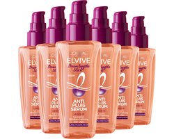 L'Oréal Paris Elvive Dream Lengths Sleek Haarserum Voordeelverpakking Met Keratine - Lang, Beschadigd Haar - Unisex - 6 x 100ml