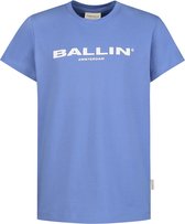 Ballin Amsterdam -  Jongens Slim Fit  Original T-shirt  - Paars - Maat 128