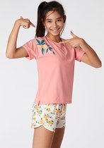 Woody pyjama meisjes - perzik - roze - 221-2-YPD-Z/478 - maat 176