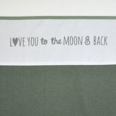 Meyco Baby Love you to the moon & back ledikant laken - forest green - 100x150cm