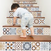 Walplus Azulejo - Muursticker/Trapsticker - Multicolor - 15x15 cm - 24 stuks
