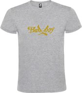 Grijs  T shirt met  "Bad Boys" print Goud size XXL