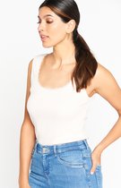 LOLALIZA Tank top met kant - Licht Roze - Maat L