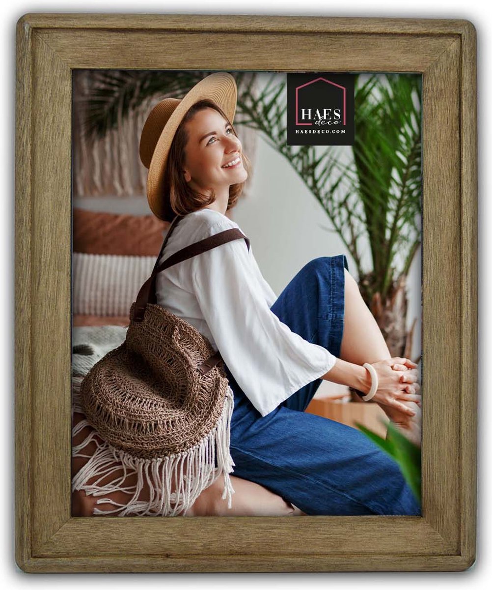 HAES deco Houten Fotolijst Malaga in rustiek bruin voor 1 foto 20x25 cm (formaat 24,8 x 29,8 cm) - SP11425
