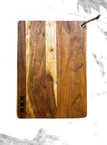 Luxe Acacia houten Serveerplank / Borrelplank - Amsterdam - Groot 46 X 33 cm